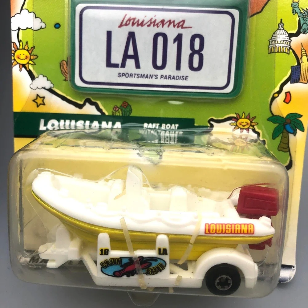 Matchbox Across America 50th Birthday Alaska Snow Doctor & Louisiana Raft Boat